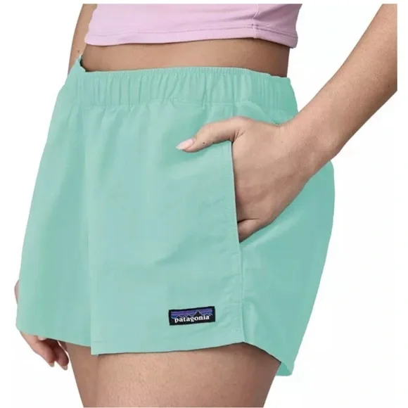 Patagonia Women’s Early Teal Barely Baggies Shorts 2 1/2” Size XL - Picture 1 of 10